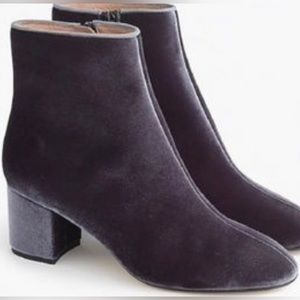 Jcrew Hadley velvet zip up booties. So cute & comfy, minor wear on velvet.
